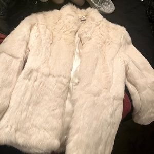 MAKE ME AN OFFER - Vintage Ivory Rabbit Fur Coat
